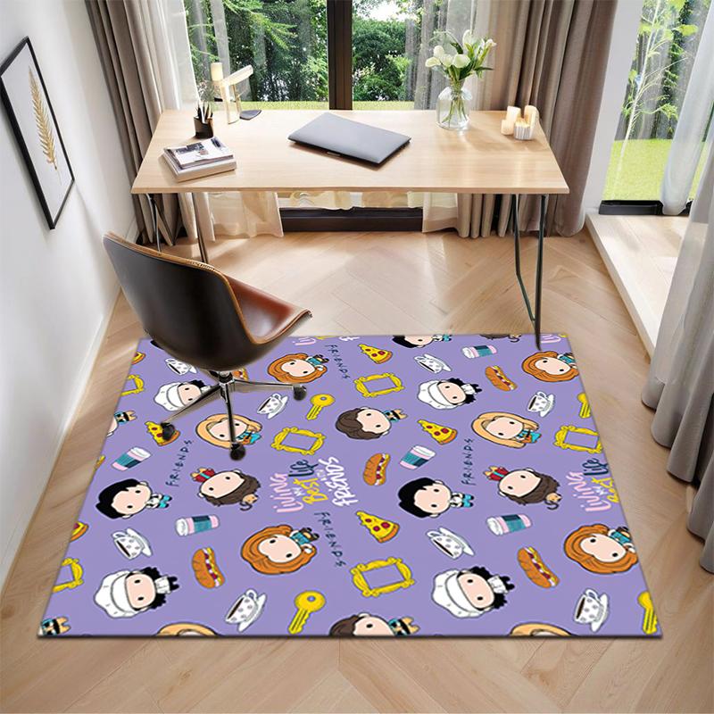 1Pc Friends theme Printed rectangle carpet, home door mat, outdoor travel protection carpet A6