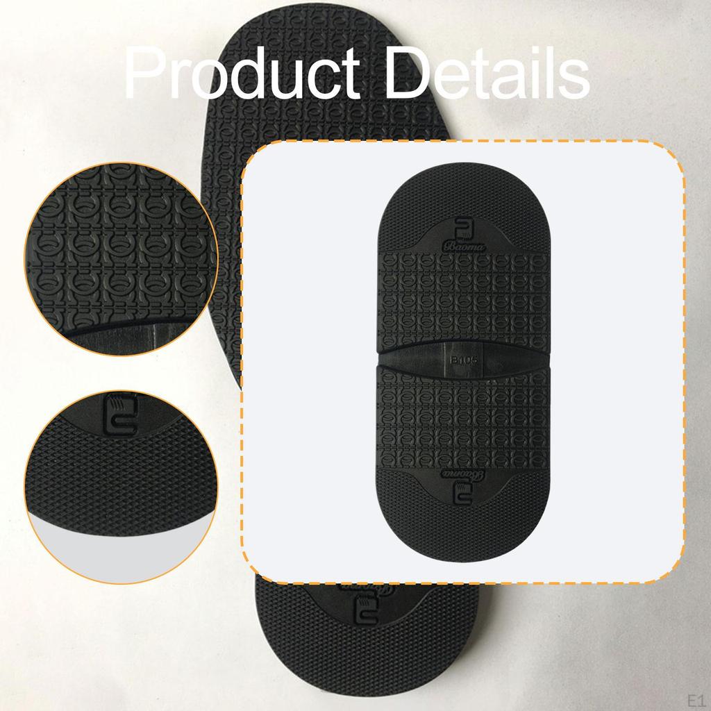 2 шт. Ремонт подошвы обуви Легко установить Подарок Универсальный Противоскользящий Использование Черный