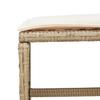 13 piece Garden Dining Set with Cushions Beige Poly Rattan