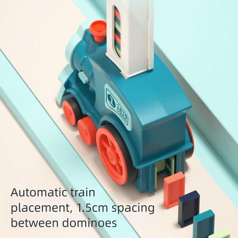 Automatic Laying Domino Train Sound Light Electric Train Intelligent Children Toy Kids Puzzle