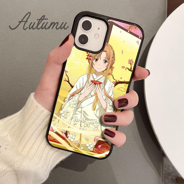 Чехол для телефона Yuuki Asuna для iPhone 11 12 13 14 Pro Max mini X XR XS SE 2020 5 6S 7 8 Plus Samsung Galaxy S21 S22 Cover shell