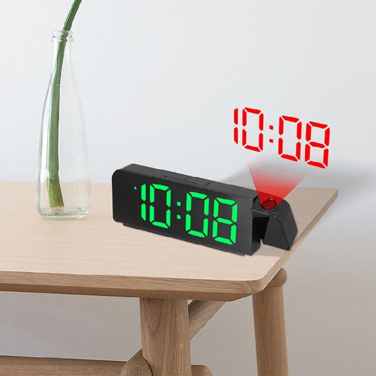 Compact Adjustable Digital Projection Clock With USB Charging Port And Dimmer Option For Bedroom Workspaces Easy To Read
