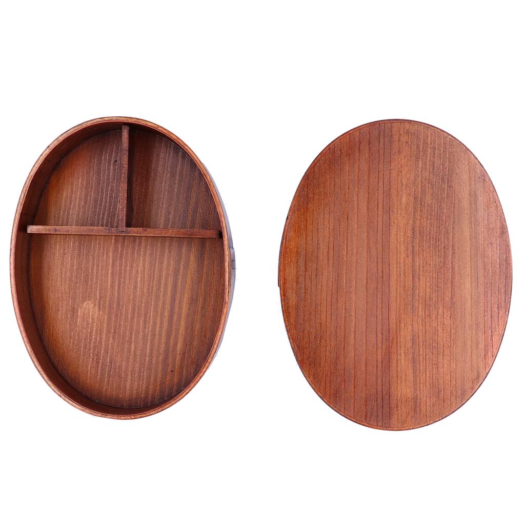 Овальная форма коробка для бенто деревянная коробка для суши ланч-бокс контейнер для хранения еды для взрослых студентов рабочих