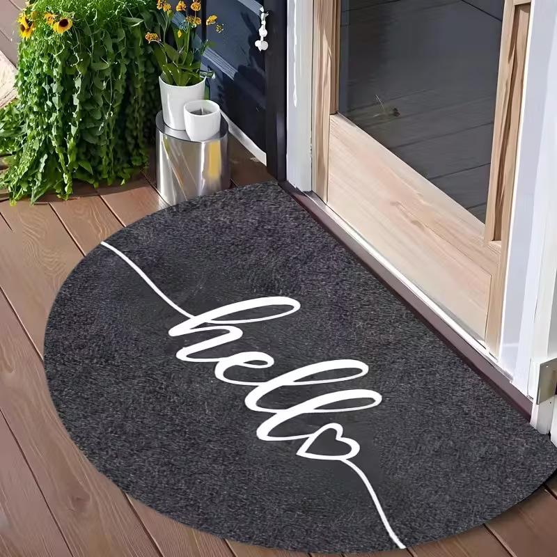 Mosaic Tree Of Life Semi Circle Doormat Retro Art Non Slip Entrance Mat Indoor Front Door Decor Rug