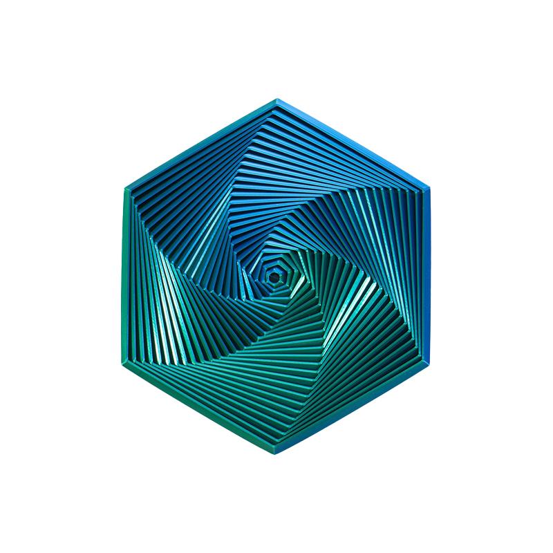 Fractal Fidget Hexagon Decompression Toys 3D Printing Desktop Anti-Stress Relief Toy Детский подарок на день рождения Геометрическая игрушка Fidget