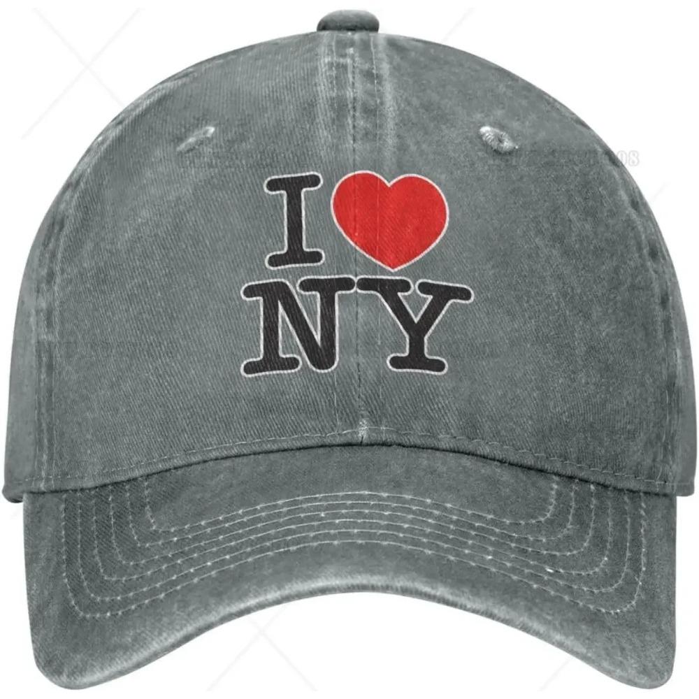 Бейсболка I Love New York из джинсовой ткани, стираная, хлопковая, регулируемая, унисекс, крутая, папина, спортивная, ковбойская шляпа, один размер