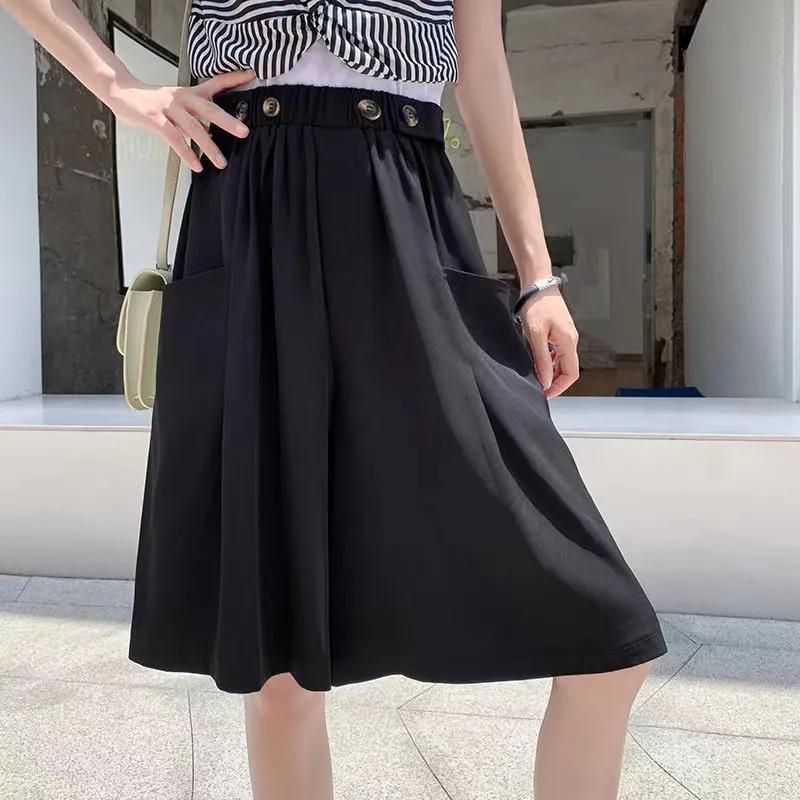 Женские повседневные свободные летние хлопковые шорты с эластичной резинкой на талии