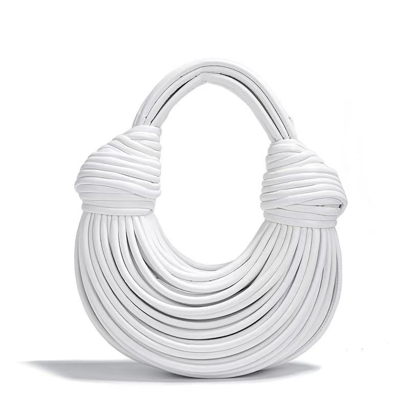 Плетеная сумка через плечо для женщин, маленькая сумка-клатч из искусственной кожи, женская сумка-сумка с ручкой сверху в виде лапши, сумка-тоут для выпускного вечера