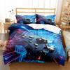 Home Decor Gaming Themed Duvet Cover and Pillowcases, Gamepad Prints Pattern Bedding Set for Adult Boy Girl Bedroom Decoration
