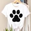 Paw Dog Pet  Women Printing Short Sleeve Tshirt Casual Fashion Clothes  T Tee Top Print  Female Clothing Graphic T-shirt