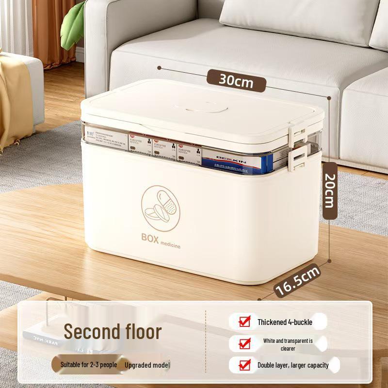 Large Multi-Layer Medicine Storage Box - Portable Family First Aid Kit