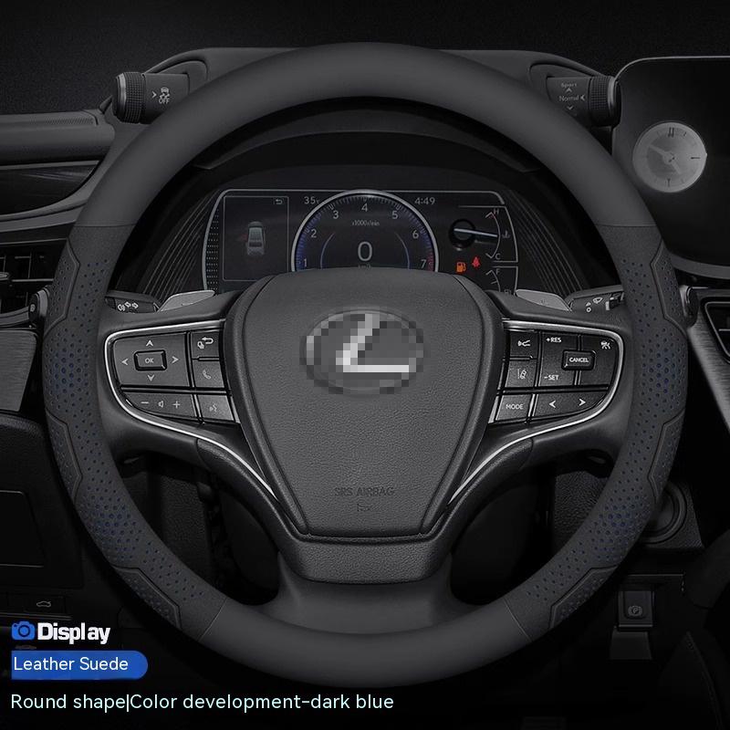 Для Lexus GS300h ES300h ES330 ES350 NX300h IS300 RX300 IS250 CT200h Карбоновое волокно Замша Чехол на руль автомобиля Автоаксессуары