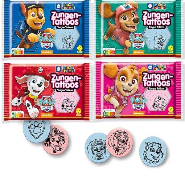 Küchle Paw Patrol edible paper fruit flavor with tongue tattoo 1 pc