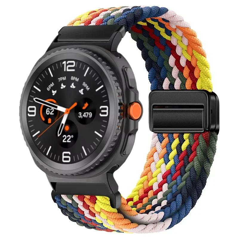 Плетеный нейлоновый ремешок для Samsung Galaxy Watch 8 44 мм 40 мм 8 Classic 46 мм Браслет с магнитной застежкой Ремешок для Galaxy Watch Ultra 2026 47 мм