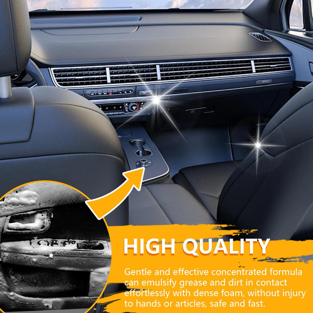 EELHOE Multi-Functional Foam Cleaner for Car Interior – Seat & Steering Wheel Degreasing, Strong Stain Removal