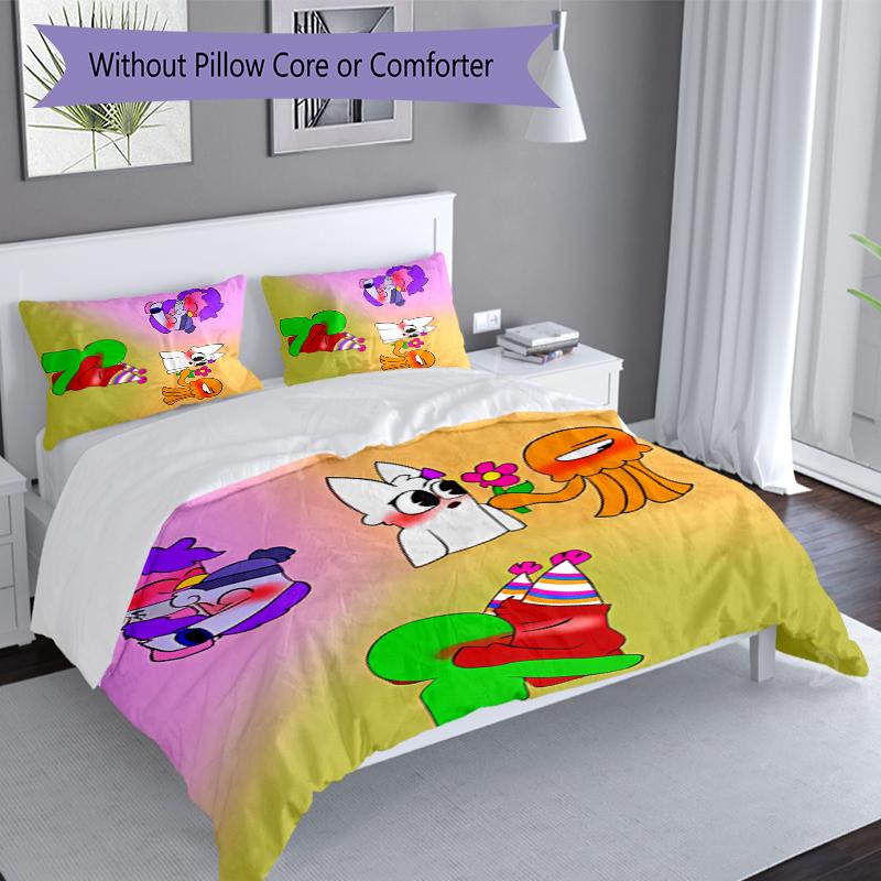 3pcs Garten of Banban Duvet Cover Set, Includes 1 Duvet Cover and 2 Pillowcases,Skin-Friendly&Comfortable Fabric,Suitable Bedding Sets