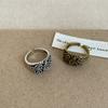 Кольцо с трехмерным рельефом и розой, женское, ретро, старое, нишевое, уникальное, изысканное, универсальное, для поездок на работу