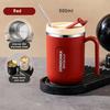 500ML Insulated Coffee Cups Stainless Steel Mugs with Straw Portable Travel Mug Handle Cup Drink Insulation And Cold Insulation