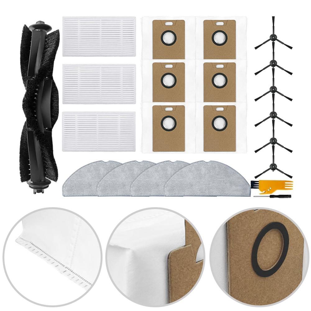 Совместимый с For Tapo RV30 Max Plus/RV30 Max/RV20 Max Plus/RV20 Max Комплект для замены основной щетки и фильтра для робота-пылесоса