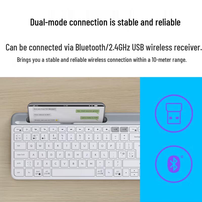 Беспроводная Bluetooth-клавиатура Logitech K580 Slim для работы с несколькими устройствами