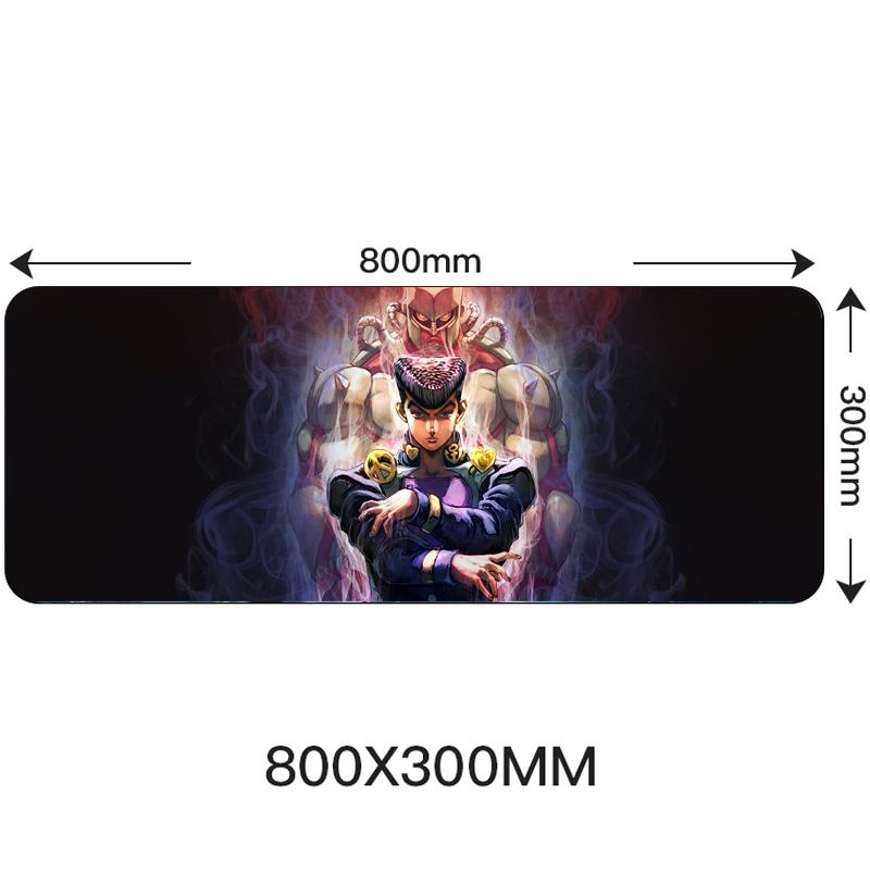 Большой игровой коврик для мыши 80x30 см с заблокированным краем, аниме, компьютерный резиновый коврик для мыши JOJO Bizarre Adventure
