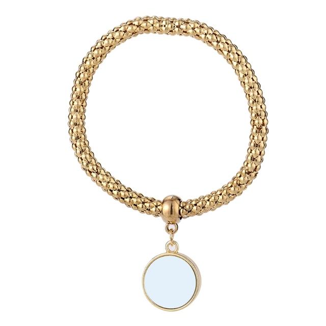 Sublimation Blank Bracelets Christmas Ornaments Pendants Sublimation Alloy Heat Transfer For Name Tags