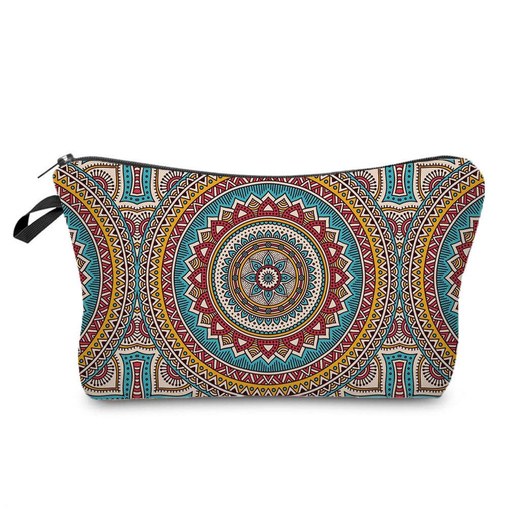 Женская косметичка с принтом цветка дурмана, органайзер для туалетных принадлежностей, дорожный футляр 6671