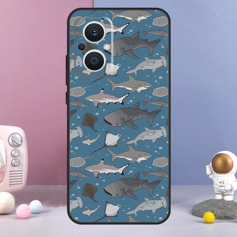Whale Sharks Fish Funda For OPPO Reno 14 F 11F 12F 13F 10 11 12 13 Pro 7 8 Lite OPPO Find X8 X6 X5 X9 Pro Case