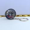 Wheel Hub Car Key Chain Fidget Toy Car Tire Brake Disc Keychain Gadget Keyring Bags Pendant 3D Alloy Model Gift Decor
