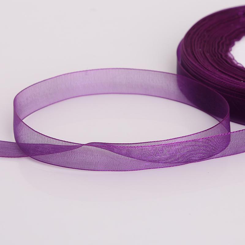 Лента из органзы прозрачная для DIY, 12 мм, 50 м