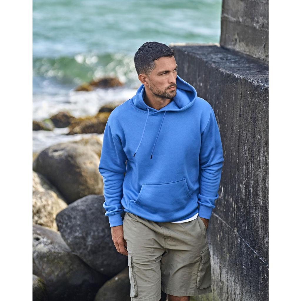 Tee Jays Mens Hooded Cotton Blend Sweatshirt