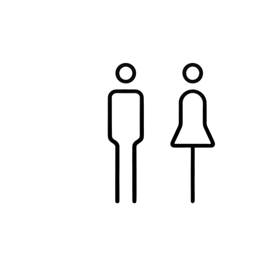 Black Gold Color Wall Label Sticker Plate Brass Wc Holder Signage Board Elegant Toilet Sign