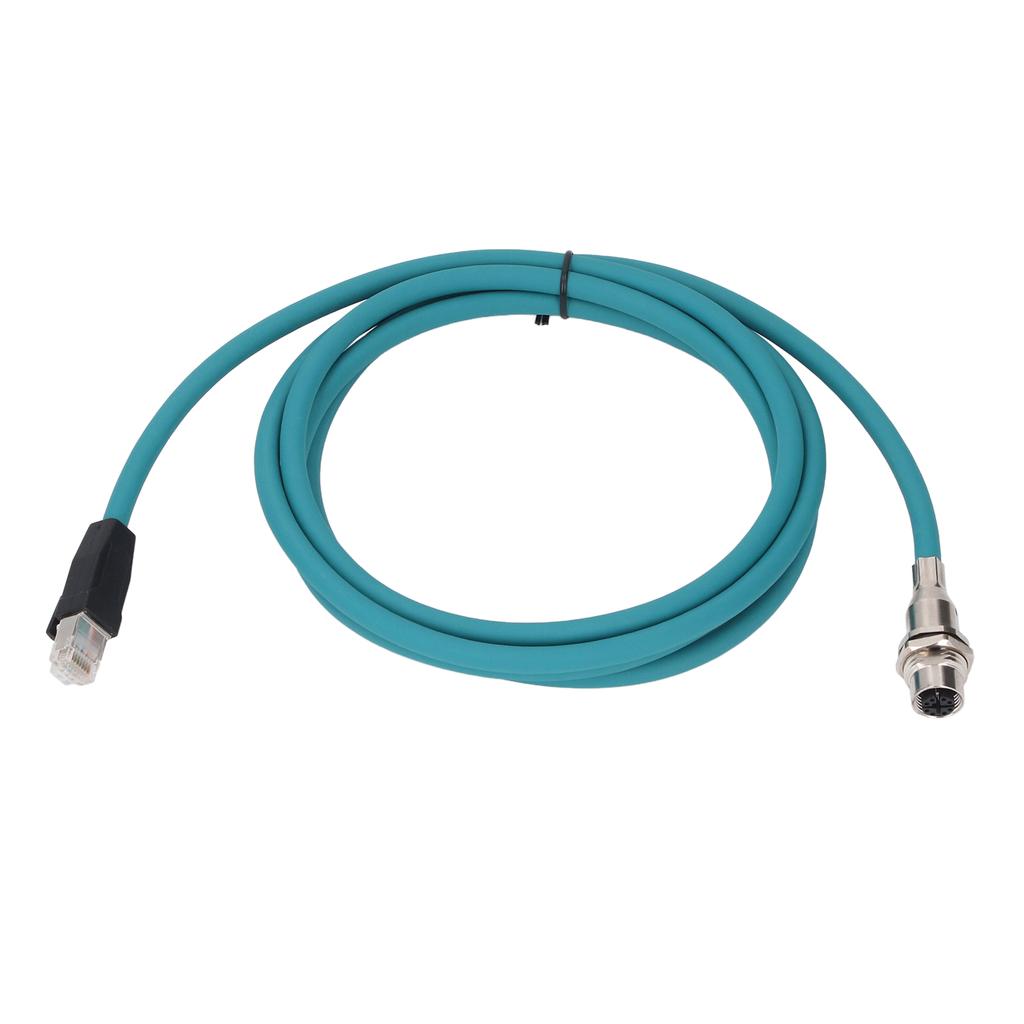 Ethernet Shielded Cable M12 8Pin X Code Female Rear Mount Socket to RJ45 Male Connector Adapter