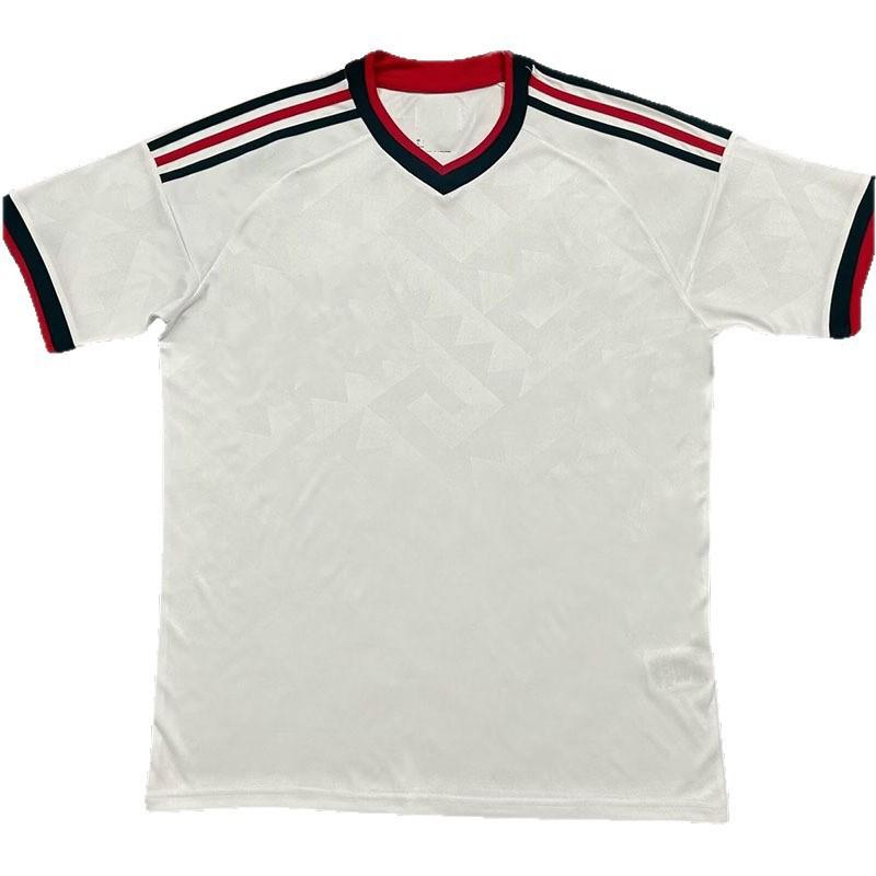 Mens Mexico Away White Soccer Jersey Short Sleeve Football Uniform Bamboo Fiber Breathable Sportswear
