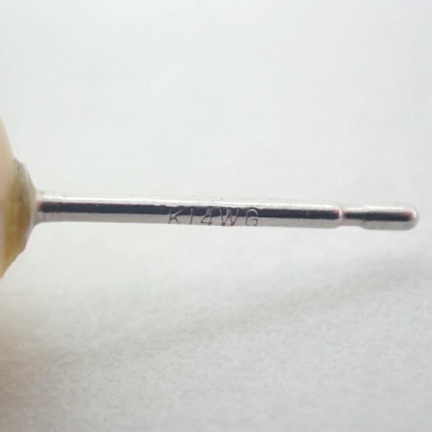 [Новинка] Серьги K14WG с бабочками из белого южноморского жемчуга/g428-67