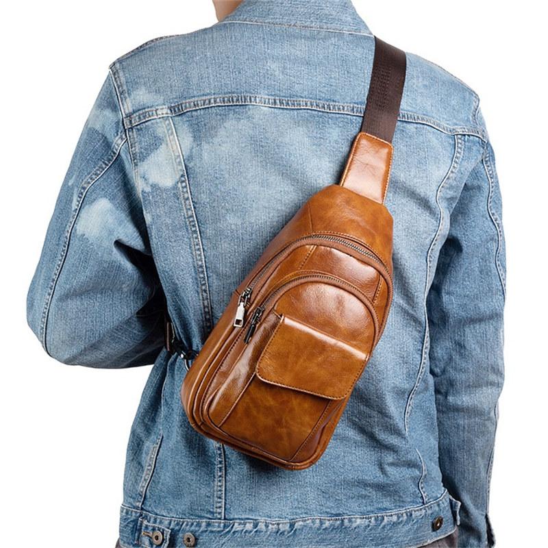 Винтажный дизайн натуральная кожа мужские нагрудные сумки модные дорожные сумки денежные пакеты мужские сумки для телефонов GZW