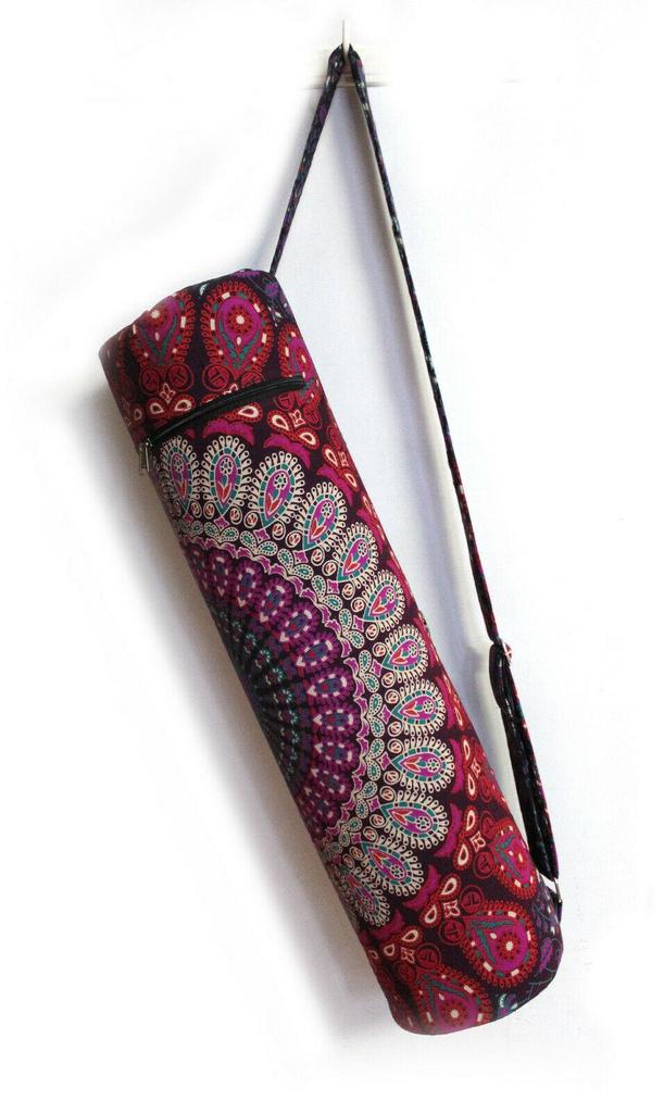 Cotton Fabric Yoga Mat Bag, Handmade Sport Gym Bag, Carrier Bag, Pilates Bag, Fitness Bag, Excercise Bag