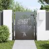 Garden Gate Black 110 x 155 cm Powder Coated Steel