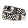 Ladies Cross European And American Rhinestone Inlaid Belt Punk Hip Hop Belt Yk2 Street Waist