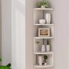 Wall Mounted Corner Storage Rack Classic Corner Wall Rack 5 Layers Semi-Circular Partitions For Bookshelf Storage Decoration