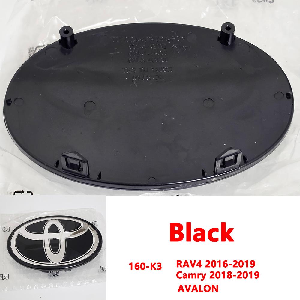 VJN4  For Toyota RAV4 Corolla Camry Land Cruiser Sienna C-HR AVALON Front Grille Hood Badge Replacement Dark Blue Hybrid Logo