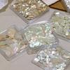 1 Коробка Хлопья Ракушки Авроры Абалон Ногти Шарм Тонкий Натуральный Неправильной Формы Ломтик Ракушка Камень Блестка Маникюр Арт Украшение Салон DIY