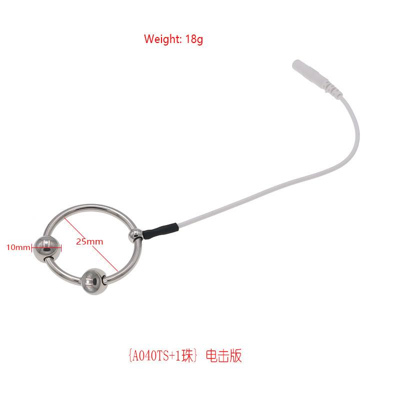 Кольцо из нержавеющей стали с бусинами, электрошоковое кольцо для пениса, униполярные аксессуары, импульсные игрушки для взрослых, инструменты для страсти, товары для взрослых