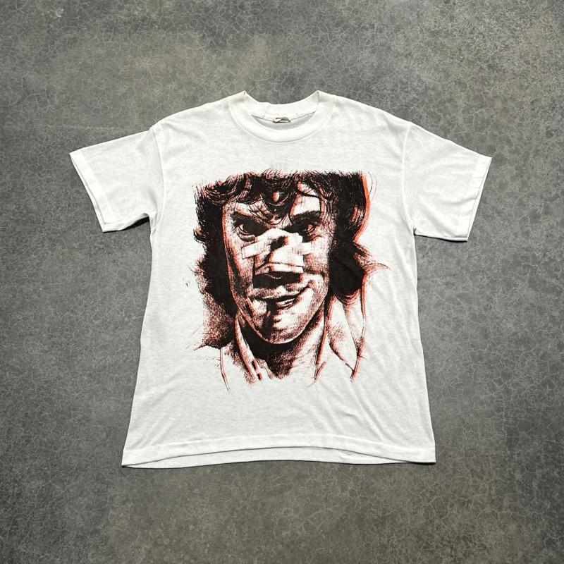 The Pattern of The Movie 'Clockwork Orange' Retro T-shirt Punk Loose Men's T-shirt Summer Unise