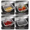 Sink Filter Rack Suction Cup Strainer with Nets Folding Kitchen Sink Strainer Mesh