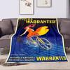Vintage Cycling Woman Poster Design Patterned flannel blanket perfect for the bedroom living room, sofa, or a little nap