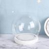 Mini Glass Dome Container Decorative Dome Clear Glass Dome with Base Glass Dome for Flower Small Plant Decor Round Jar Display C