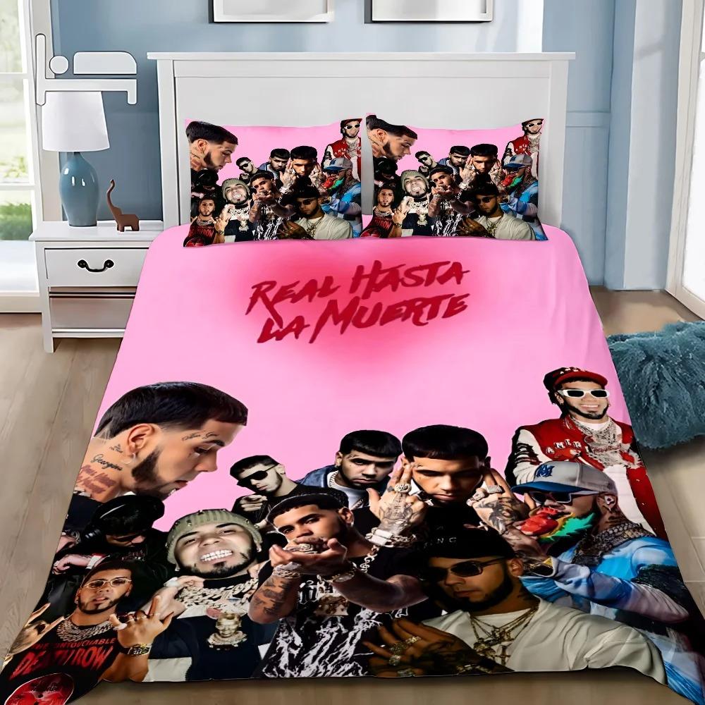 Duvet Cover Anuel AA 3D Exquisite Hasta La Muerte Digital Printing Bedding Set Comforter Bed Youth Home Decor Kids Boys Gift