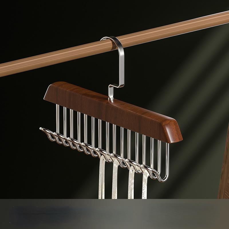 Вешалка из цельного дерева, 8 крючков, вешалка с несколькими крючками, ремень для нижнего белья, можно зацепить винтажную вешалку для журналов артефактов