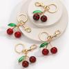 Unique Resin Cherry Pendant With Leopard Print Designs Purse Charm For Fashionable Women And Accessory Collectors